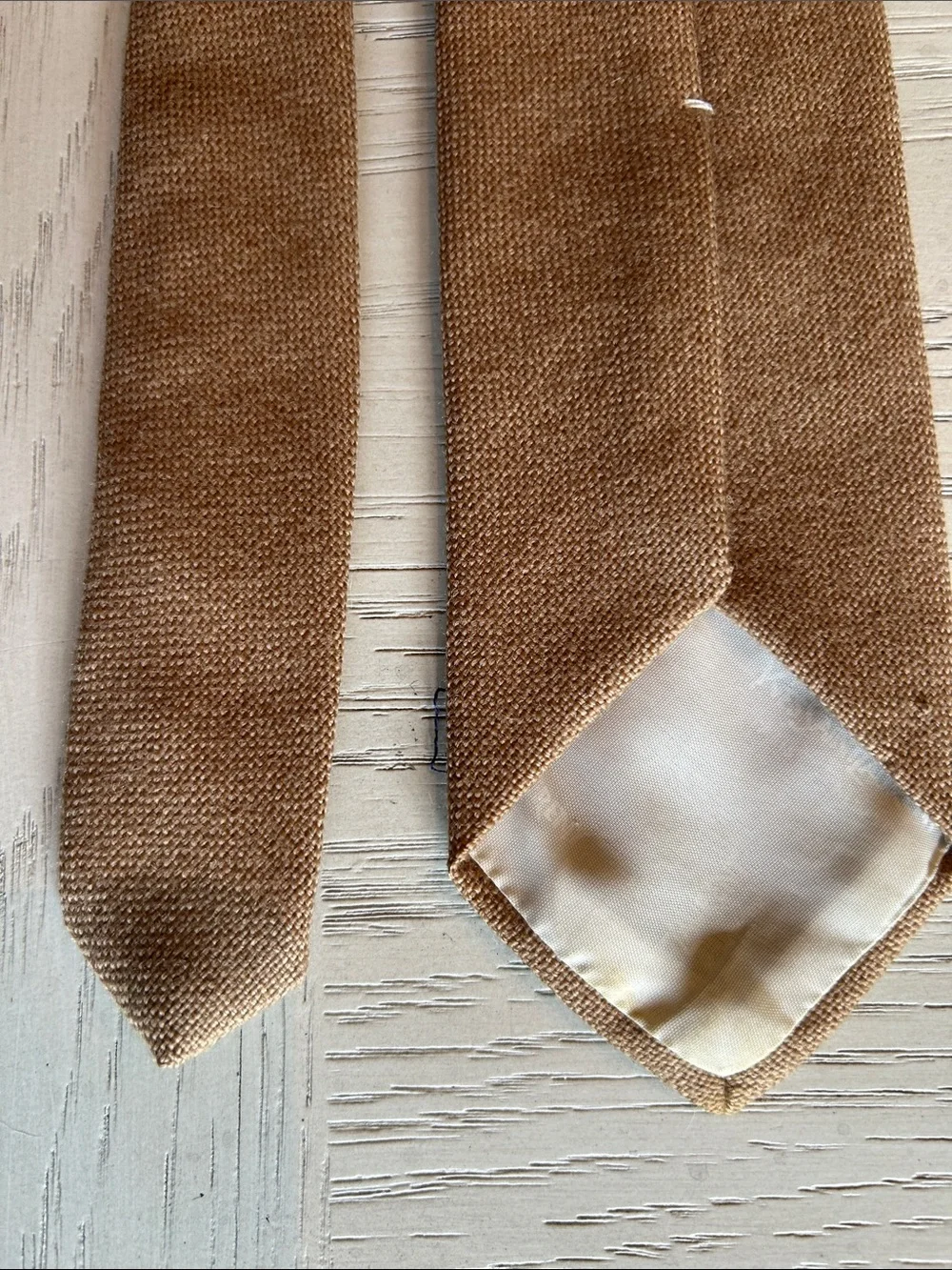 Yves Saint Laurent Beige Abraham and Straus Men’s Tie